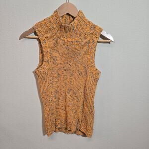 Anthropologie Sunrise Sweater Tank Vest, Textured Yellow Gold - Size XS